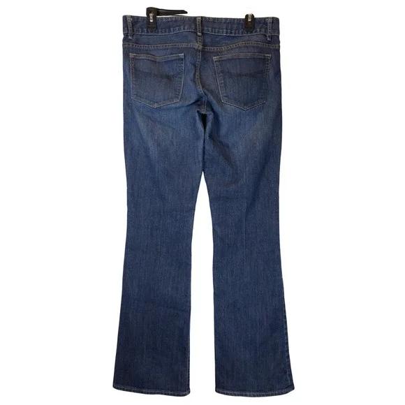 GAP 1969 Women's Size 12 Perfect Boot Jeans Dark Wash Double Button 33" Inseam - Picture 3 of 10
